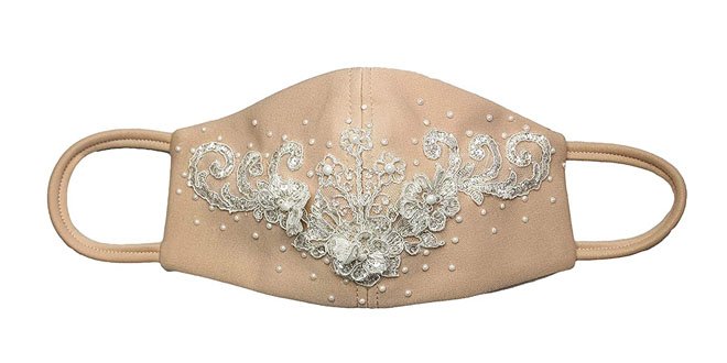 Beaded-Bridal-Face-Mask-With-Pastel-Colours