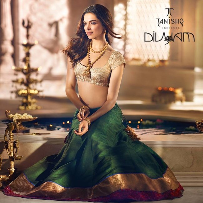 Deepika Padukone Photo Shoot For Tanishq Jewellery Divyam Collection