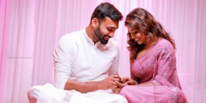 Anchor Meera Anil Engagement Photos