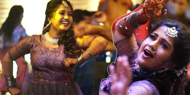 Anaswara Ponnambath dancing moments at Wedding
